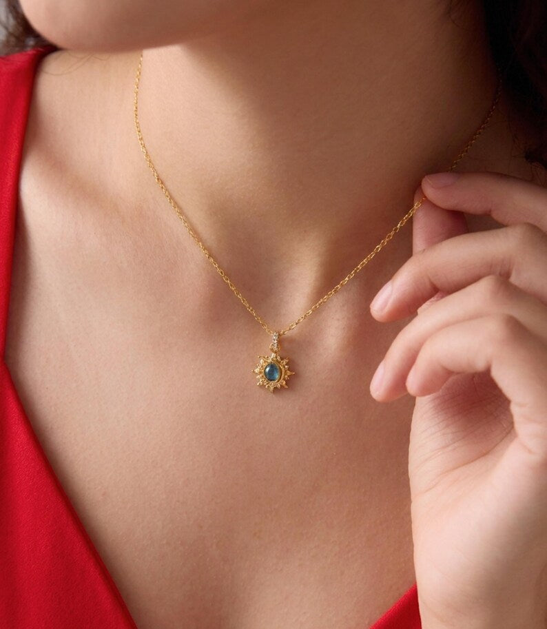 Blue Sun & Moon Jewelry Set — product view 4