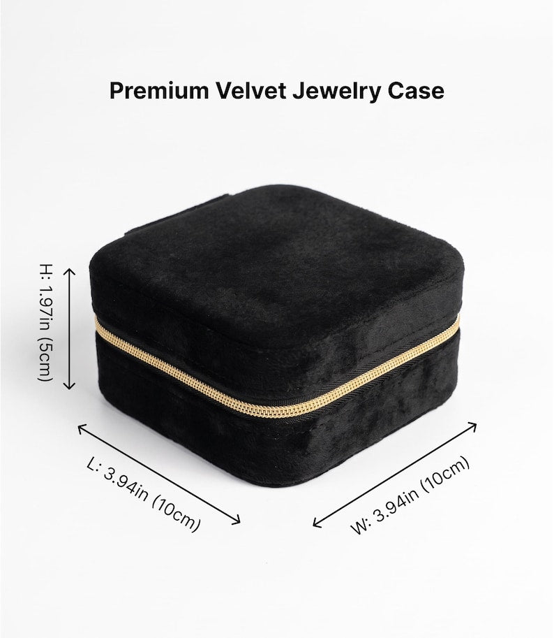 Personalized Velvet Travel Jewelry Case — product view 2