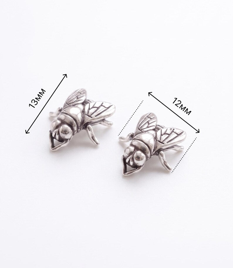 Realistic Fly Stud Earrings — product view 3