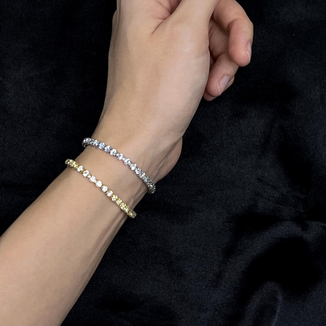 Classic tennis bracelet, Moissanite tennis bracelet, Wedding Jewelry, Diamond Bracelet, Vintage Diamond Gemstone Bracelet, Gifts for Her