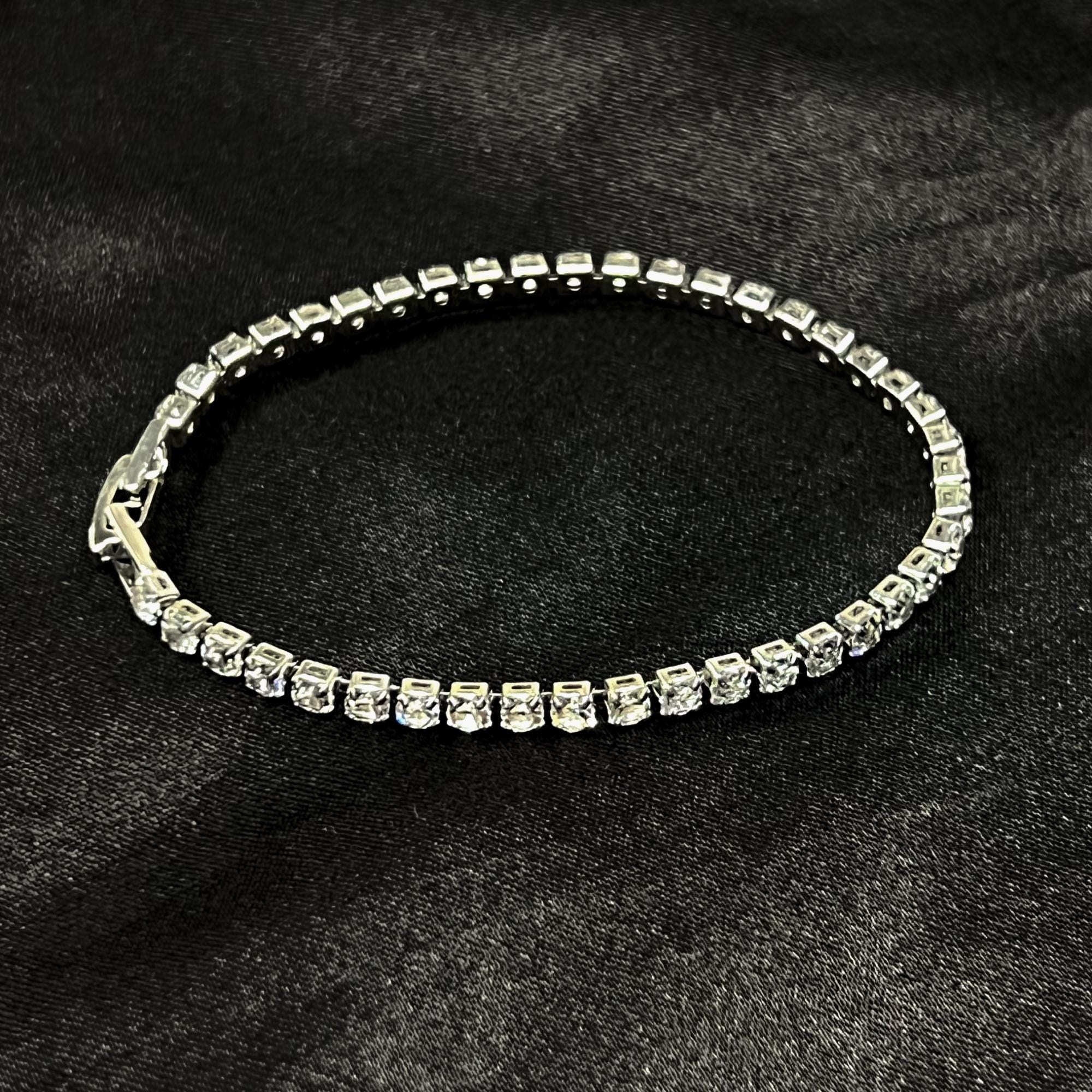 Classic tennis bracelet, Moissanite tennis bracelet, Wedding Jewelry, Diamond Bracelet, Vintage Diamond Gemstone Bracelet, Gifts for Her