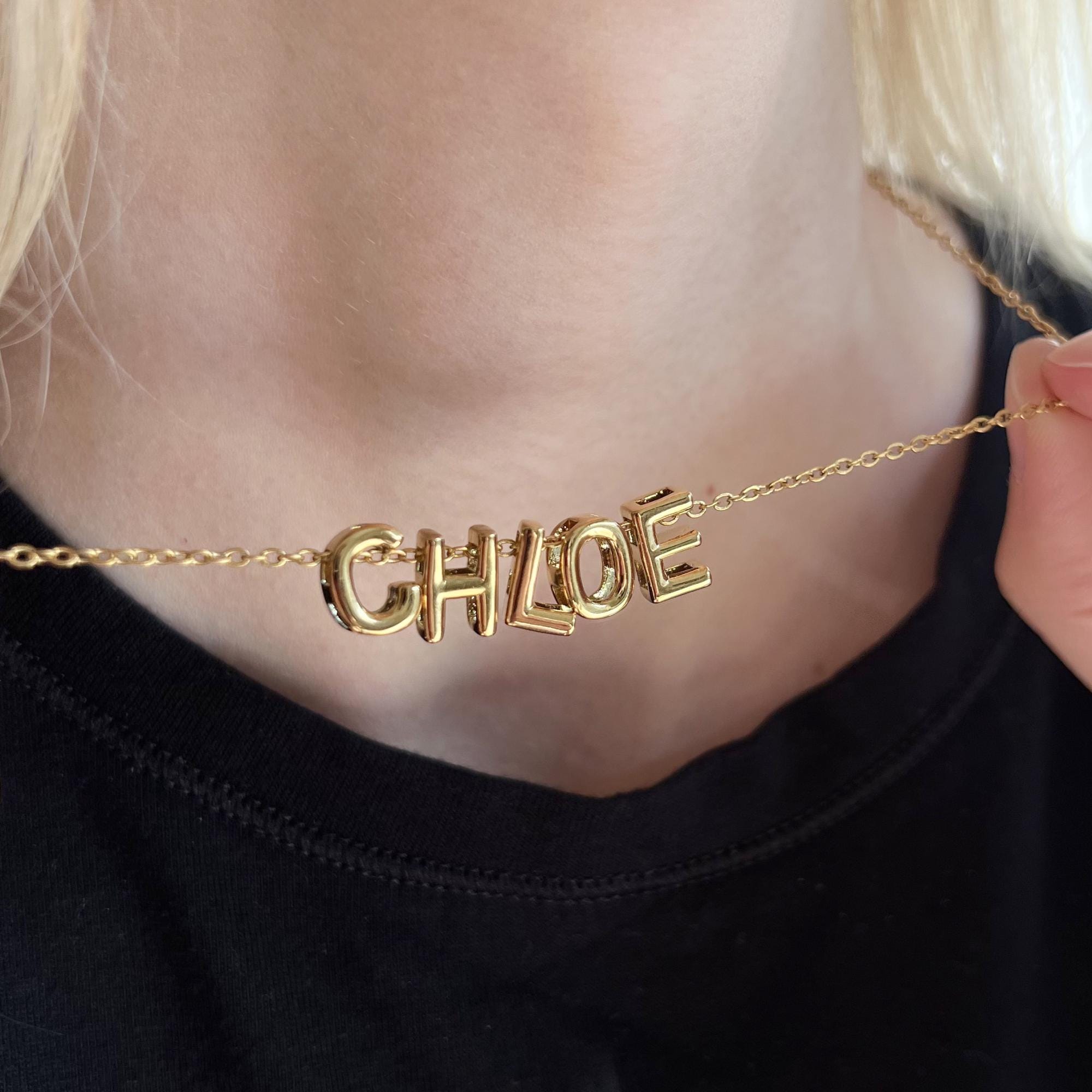 Custom Initial Necklace, Personalized 3D Letter Necklace, Letter D, A, K, Personalized Jewelry, Anniversary Gifts, Charm 3D Necklace For Her