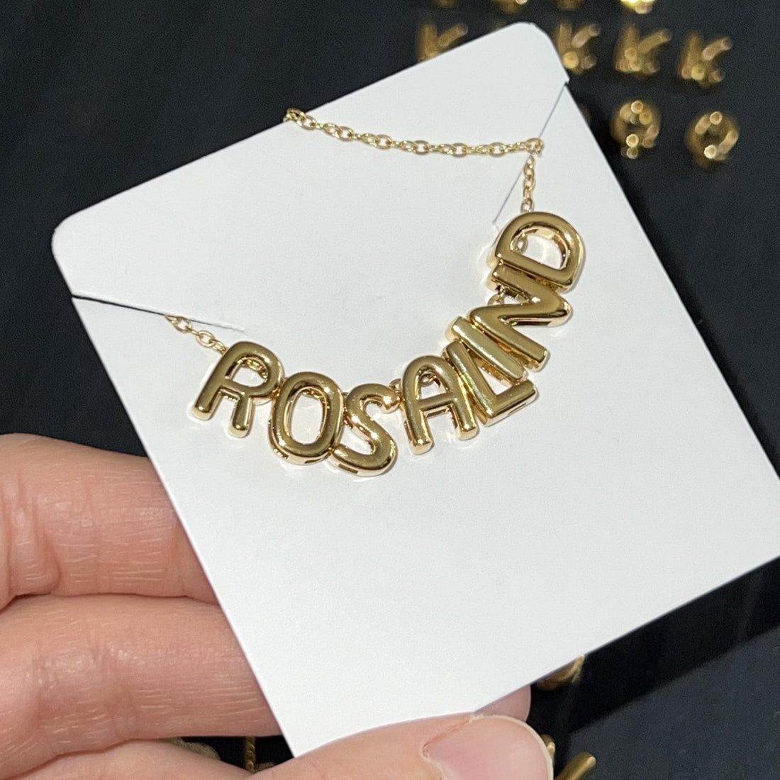 Bubble Name Necklace, Personalized 3D Letter Necklace, Personalized Jewelry, Anniversary Gifts, Custom Initial Charm 3D Necklace For Her