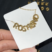 Bubble Name Necklace, Personalized 3D Letter Necklace, Personalized Jewelry, Anniversary Gifts, Custom Initial Charm 3D Necklace For Her