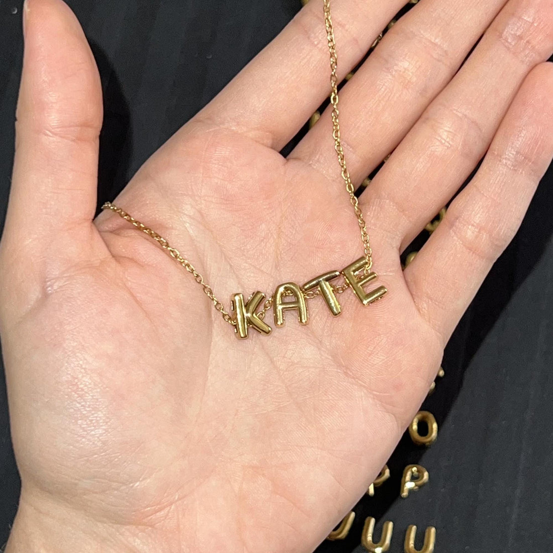 Bubble Name Necklace, Personalized 3D Letter Necklace, Personalized Jewelry, Anniversary Gifts, Custom Initial Charm 3D Necklace For Her