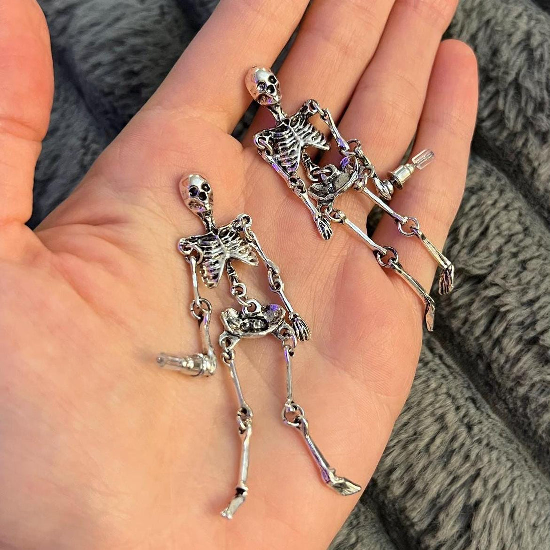 Halloween Earrings, Goth Earrings, Skull Earrings, Skeleton Earrings, Halloween Jewelry, Halloween Skeleton, Halloween Gift, Gothic Jewelry