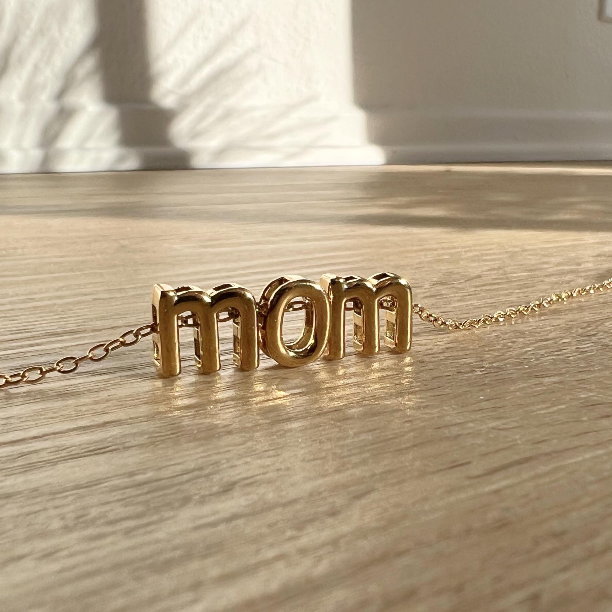 Custom Initial Necklace, Personalized 3D Letter Necklace, Letter D, A, K, Personalized Jewelry, Anniversary Gifts, Charm 3D Necklace For Her