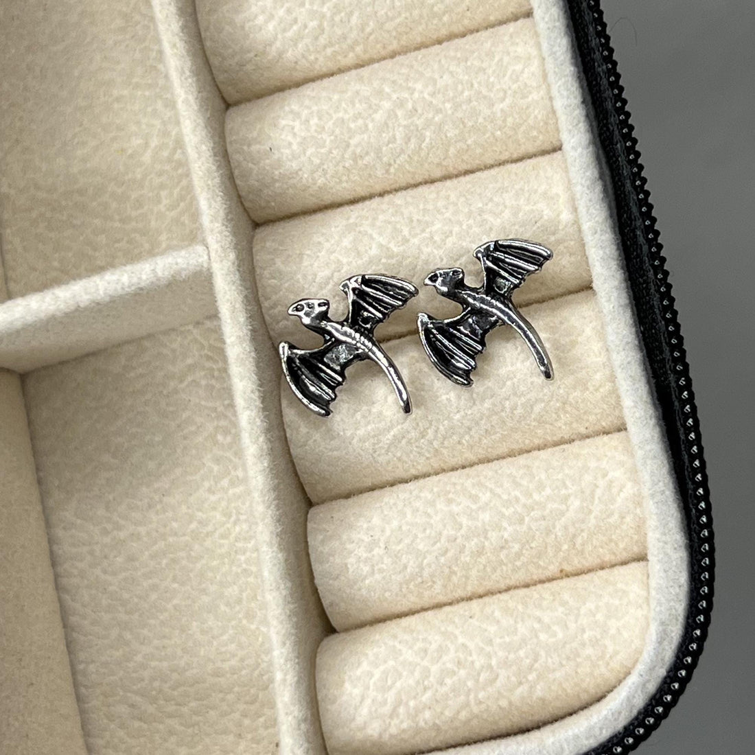 Tiny Mythical Dragon Stud Earrings, Chinese Dragon Earrings, Small Dragon Stud, Flat Back Earrings, Silver Dragon Stud Earrings, Cute Dragon