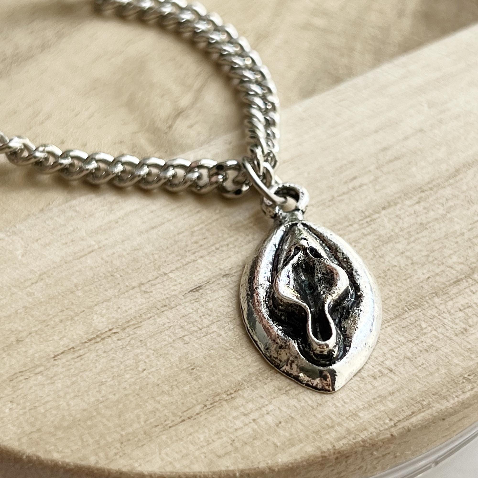 Pussy Pendant Necklace, Yoni Rose Necklace, Vulva Jewelry, Necklace for Mens, Women necklace, Female Sex Vagina Pendant, Feminist Jewelry