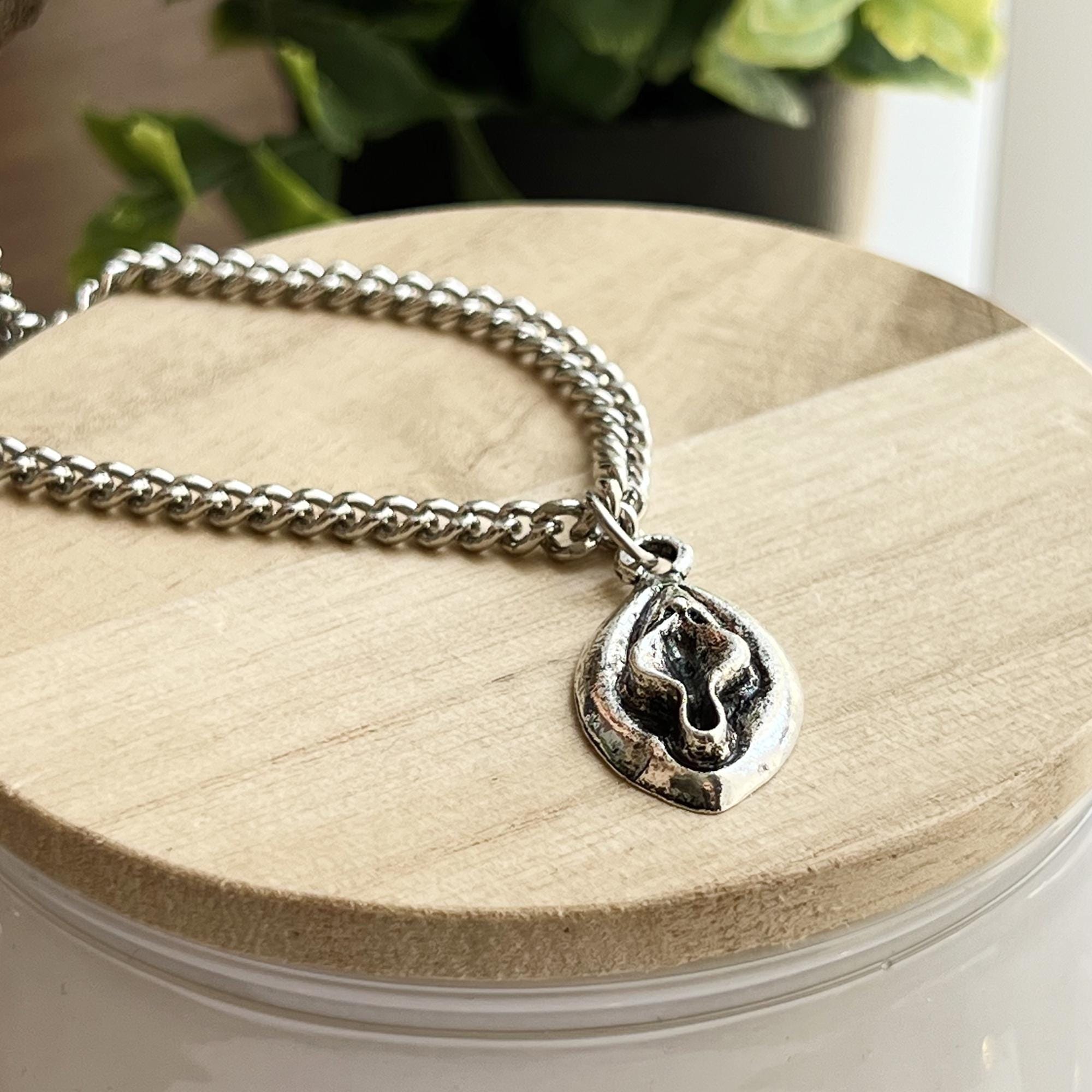 Pussy Pendant Necklace, Yoni Rose Necklace, Vulva Jewelry, Necklace for Mens, Women necklace, Female Sex Vagina Pendant, Feminist Jewelry