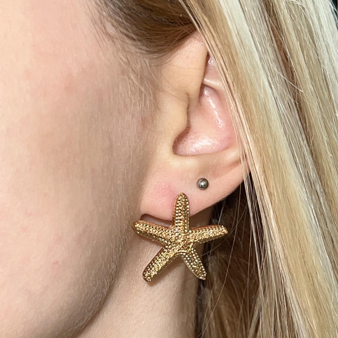 Star Fish Stud Earrings, Cute Sea Star Stud, Summer Starfish Earrings, Ocean Inspired Nature Jewelry, Ocean Summer Earrings, Gift For Her
