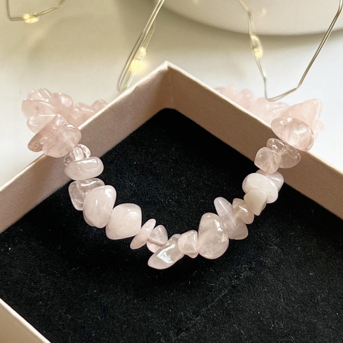 Rose Quartz Bracelet For Women, Natural Crystal Gemstone Jewelry, Gemstone Bracelet, Birthstone Bracelet, Pink Charm Bracelet, Birthday Gift