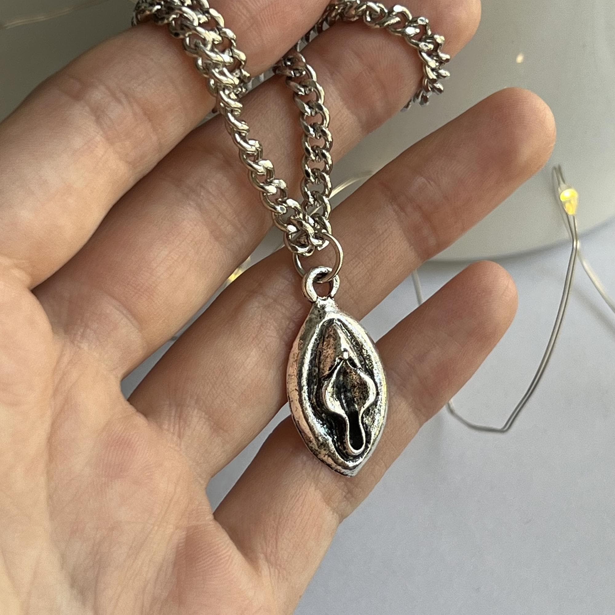 Pussy Pendant Necklace, Yoni Rose Necklace, Vulva Jewelry, Necklace for Mens, Women necklace, Female Sex Vagina Pendant, Feminist Jewelry