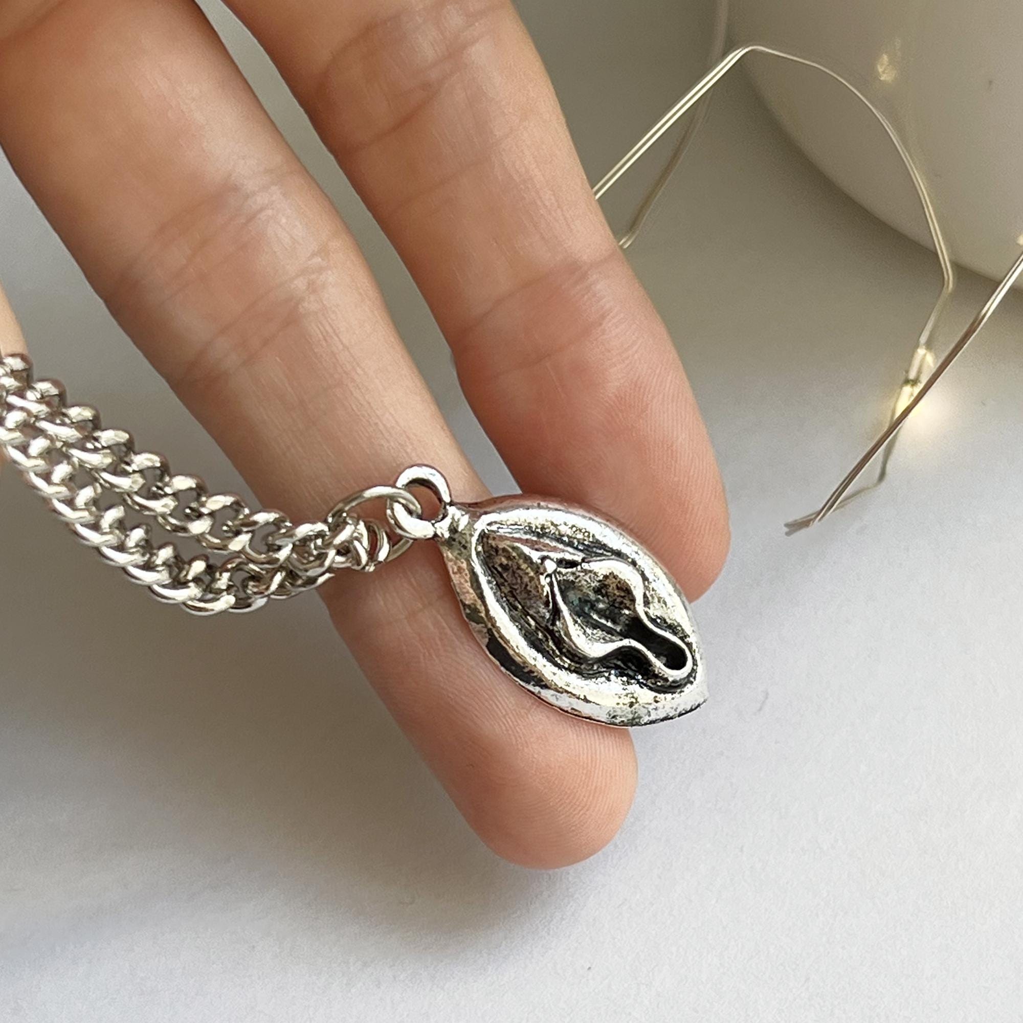 Pussy Pendant Necklace, Yoni Rose Necklace, Vulva Jewelry, Necklace for Mens, Women necklace, Female Sex Vagina Pendant, Feminist Jewelry