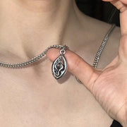 Pussy Pendant Necklace, Yoni Rose Necklace, Vulva Jewelry, Necklace for Mens, Women necklace, Female Sex Vagina Pendant, Feminist Jewelry