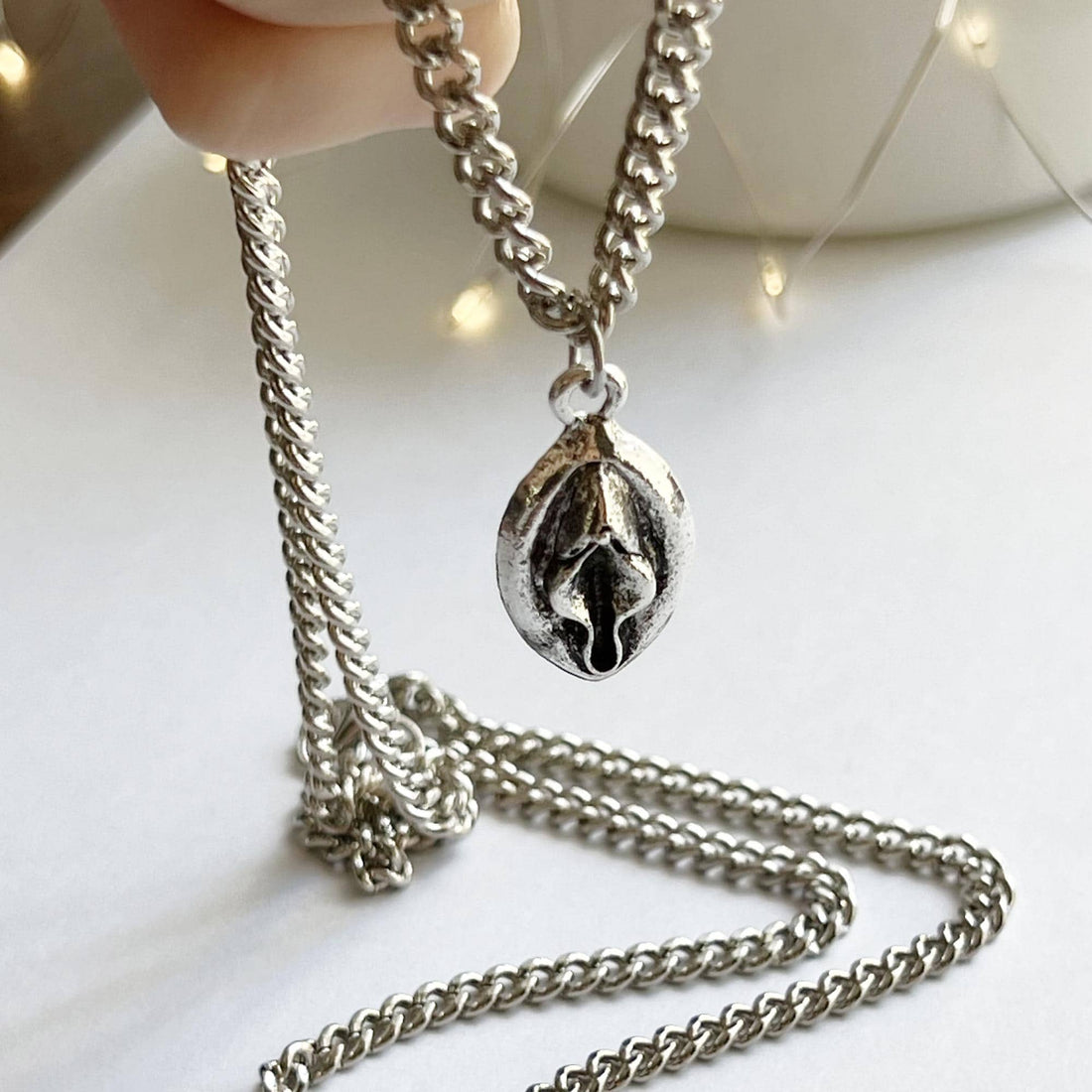 Pussy Pendant Necklace, Yoni Rose Necklace, Vulva Jewelry, Necklace for Mens, Women necklace, Female Sex Vagina Pendant, Feminist Jewelry