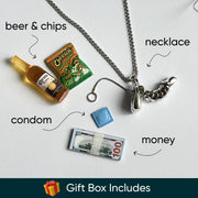 Dollhouse Miniatures Gift Box, Penis Pendant Necklace, Fun Boyfriend Gift, Cock Jewelry, Necklace for Mens, Sex Penis Jewelry, Gift for Her