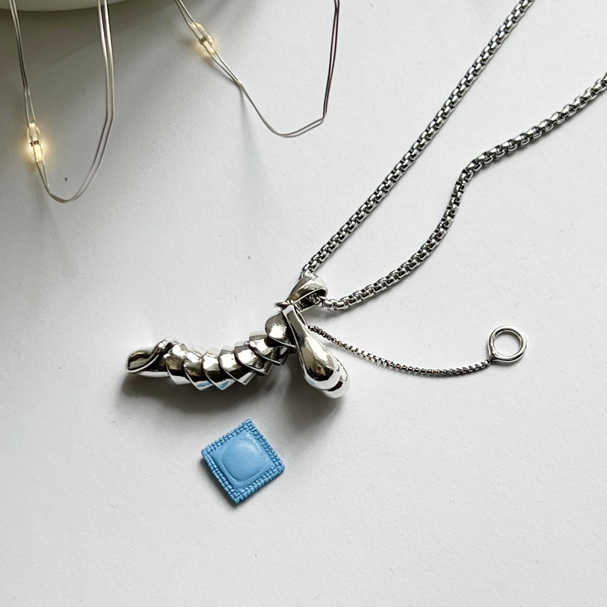 Dollhouse Miniatures Gift Box, Penis Pendant Necklace, Fun Boyfriend Gift, Cock Jewelry, Necklace for Mens, Sex Penis Jewelry, Gift for Her