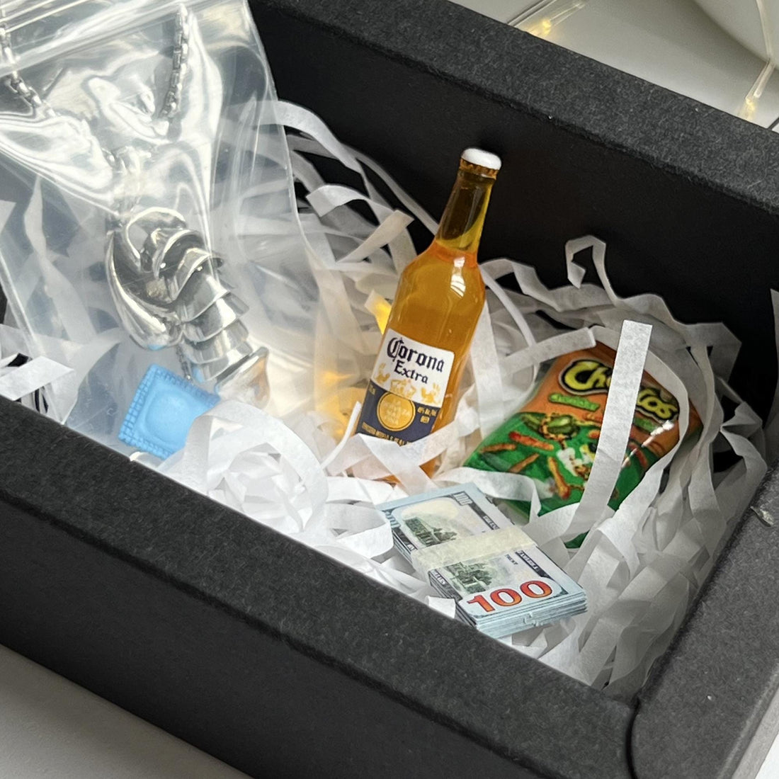 Dollhouse Miniatures Gift Box, Penis Pendant Necklace, Fun Boyfriend Gift, Cock Jewelry, Necklace for Mens, Sex Penis Jewelry, Gift for Her