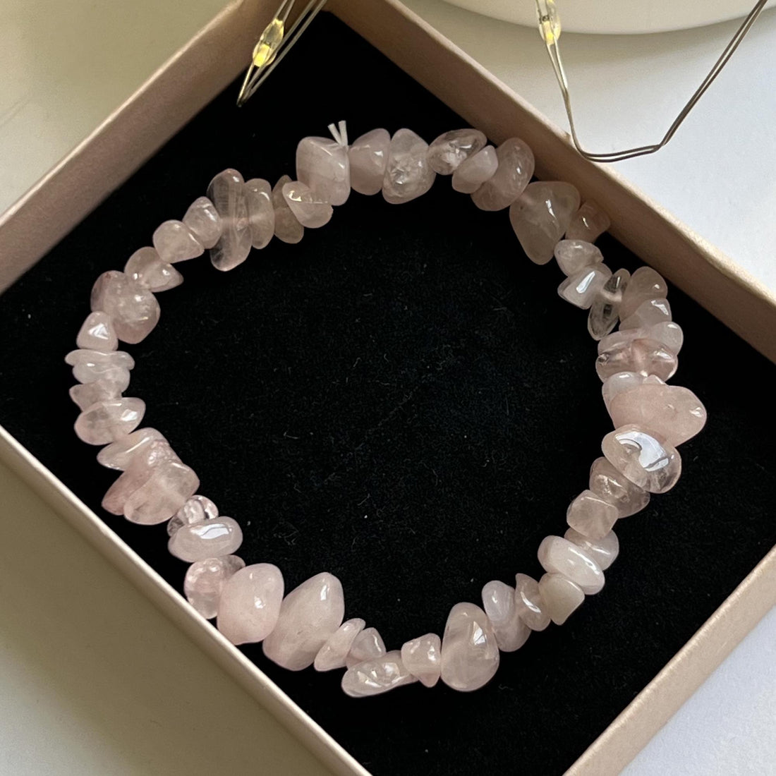 Rose Quartz Bracelet For Women, Natural Crystal Gemstone Jewelry, Gemstone Bracelet, Birthstone Bracelet, Pink Charm Bracelet, Birthday Gift