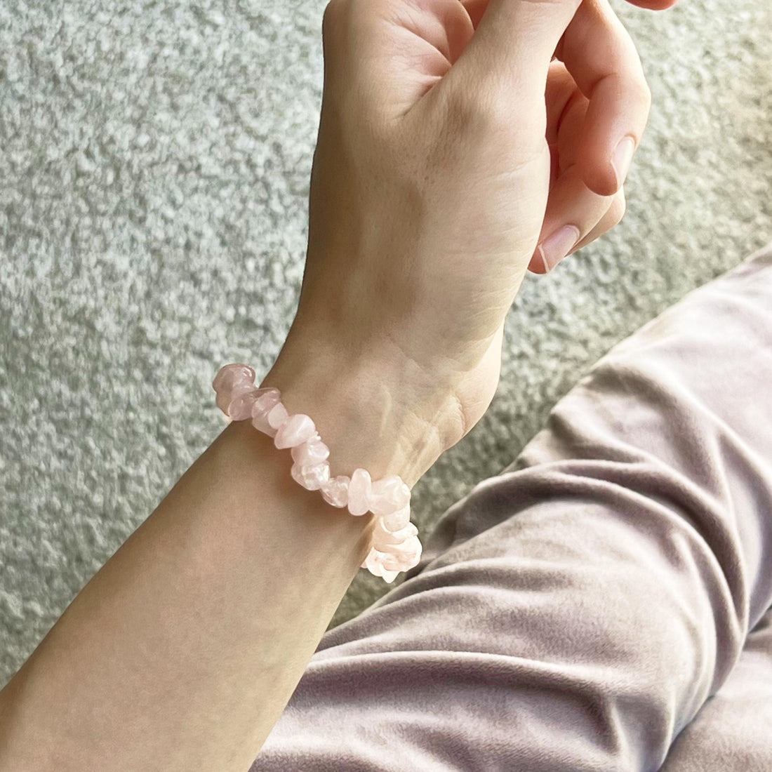 Rose Quartz Bracelet For Women, Natural Crystal Gemstone Jewelry, Gemstone Bracelet, Birthstone Bracelet, Pink Charm Bracelet, Birthday Gift
