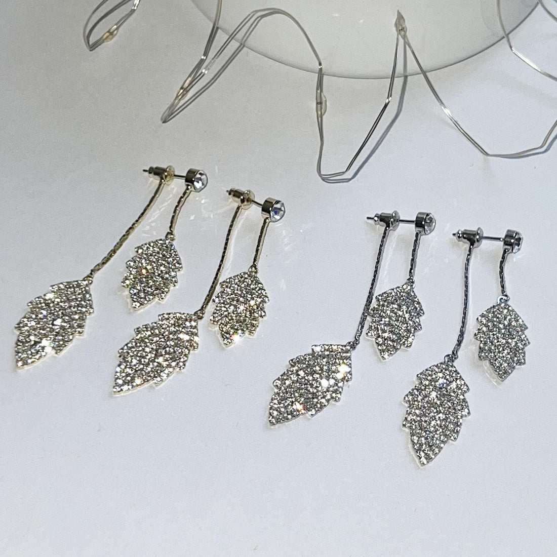 Leaf Earrings For Women Nature Inspired Jewelry Gold Dangle Earrings Elegant Gift for Her Silver Leaf Earrings Gift for Her