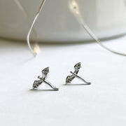 Extra Tiny Dragon Stud Earrings, Silver Dragon Earrings, Chinese Dragon Earrings, Small Dragon Stud, Flat Back Earrings, Delicate Studs