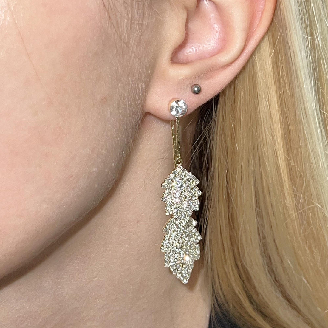 Leaf Earrings For Women Nature Inspired Jewelry Gold Dangle Earrings Elegant Gift for Her Silver Leaf Earrings Gift for Her