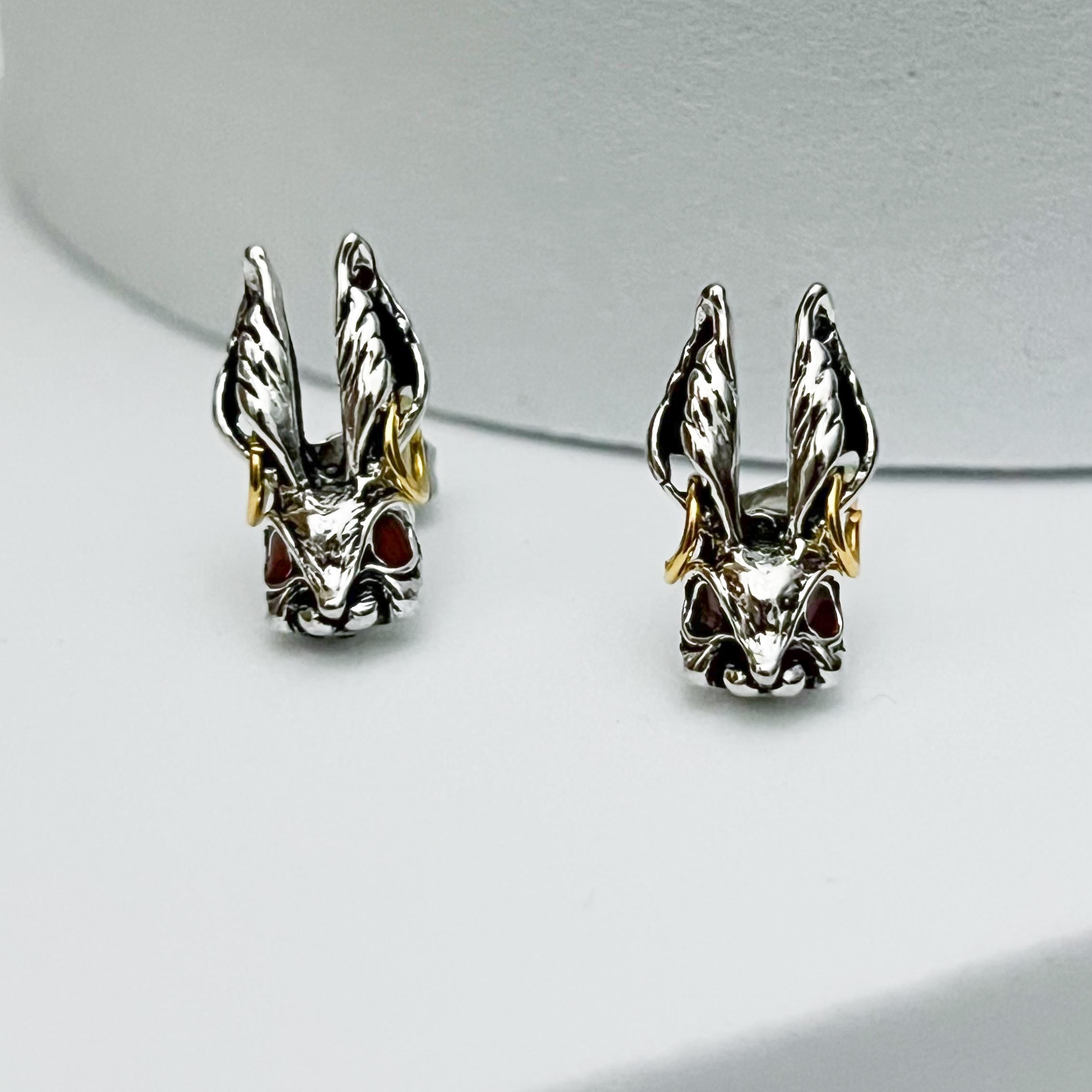 Easter Rabbit Stud Earrings Bunny Head Earrings Hare Earrings Animal Jewelry Rabbit Studs Jewelry Rabbit Birthday Gift Bunny Easter Gift