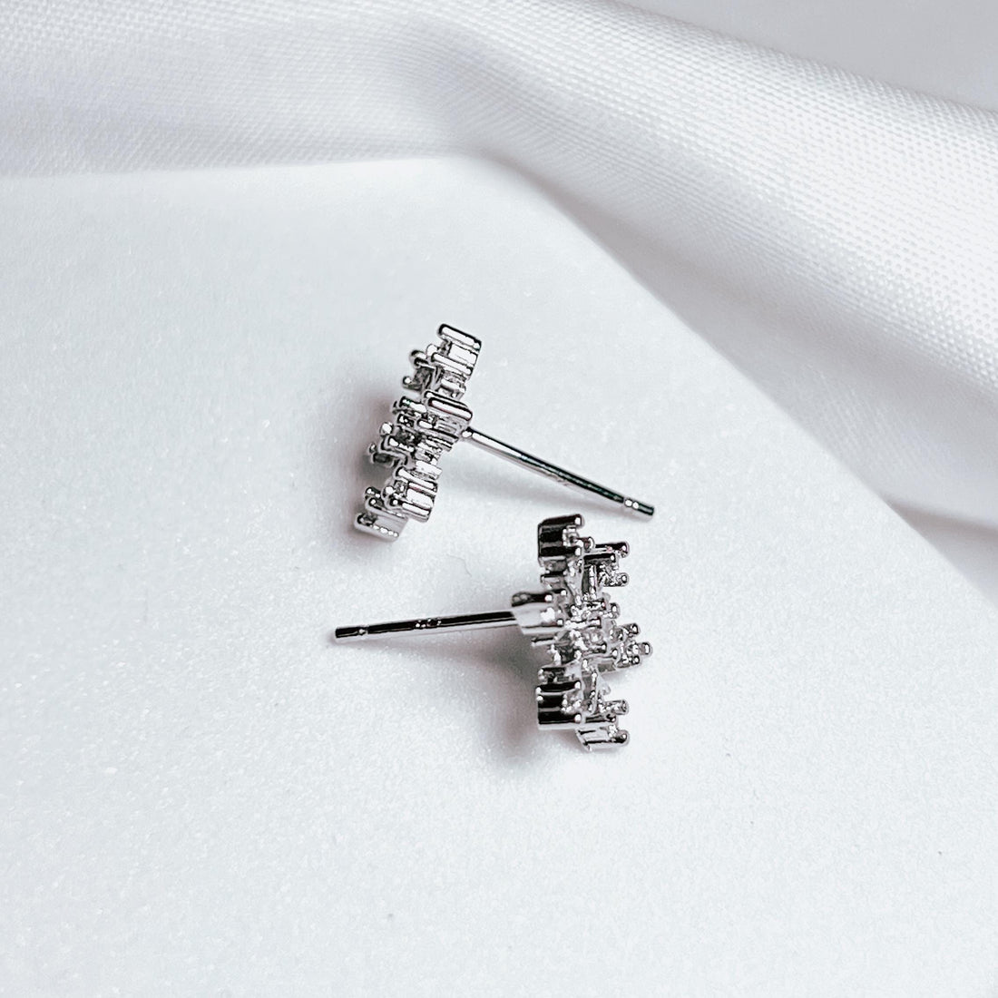 Snowflake Earrings Snowflake Stud Earrings Christmas Earrings Wedding Earrings Winter Earrings Christmas Gift For Her