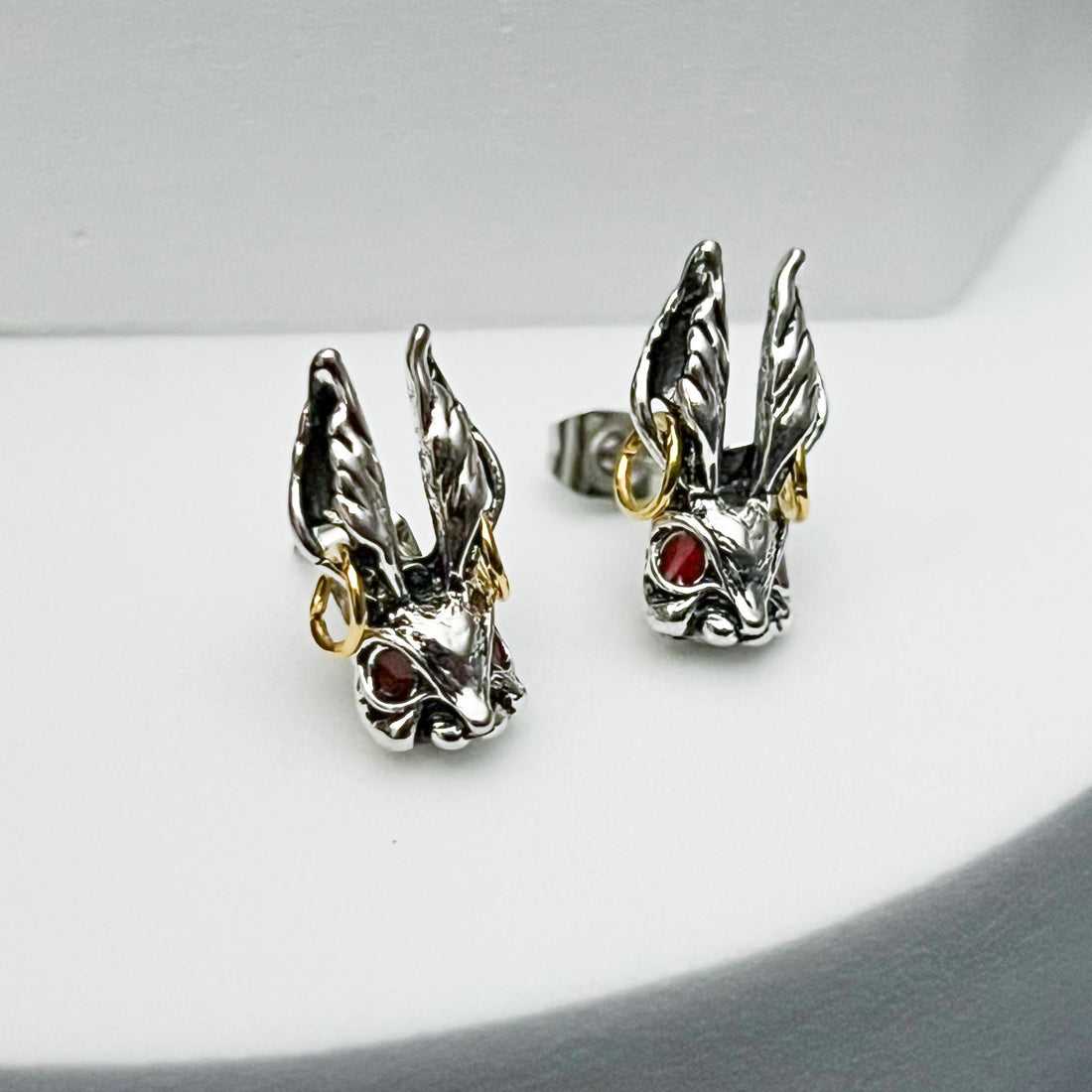 Easter Rabbit Stud Earrings Bunny Head Earrings Hare Earrings Animal Jewelry Rabbit Studs Jewelry Rabbit Birthday Gift Bunny Easter Gift