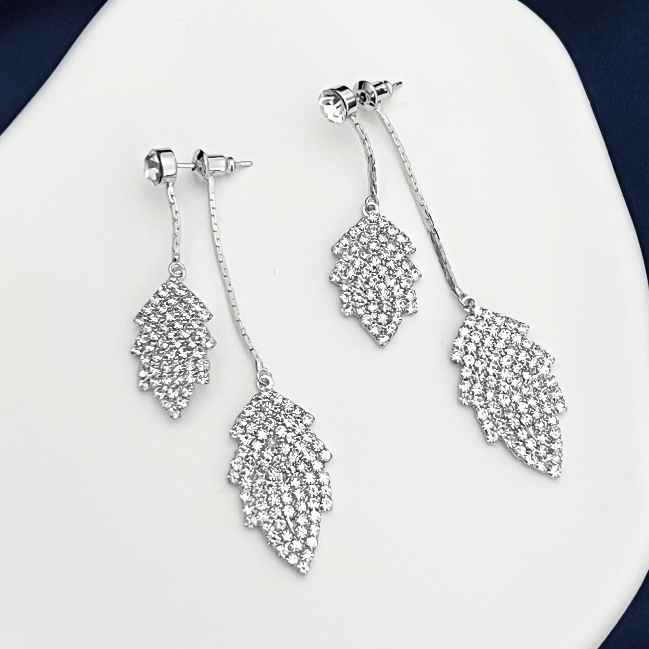 Leaf Earrings For Women Nature Inspired Jewelry Gold Dangle Earrings Elegant Gift for Her Silver Leaf Earrings Gift for Her