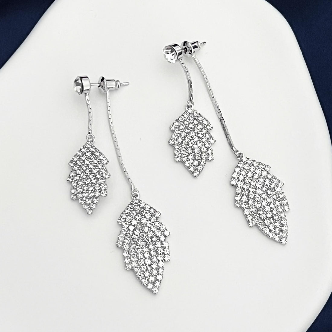 Leaf Earrings For Women Nature Inspired Jewelry Gold Dangle Earrings Elegant Gift for Her Silver Leaf Earrings Gift for Her