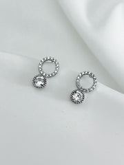 Open Circle Stud Earrings