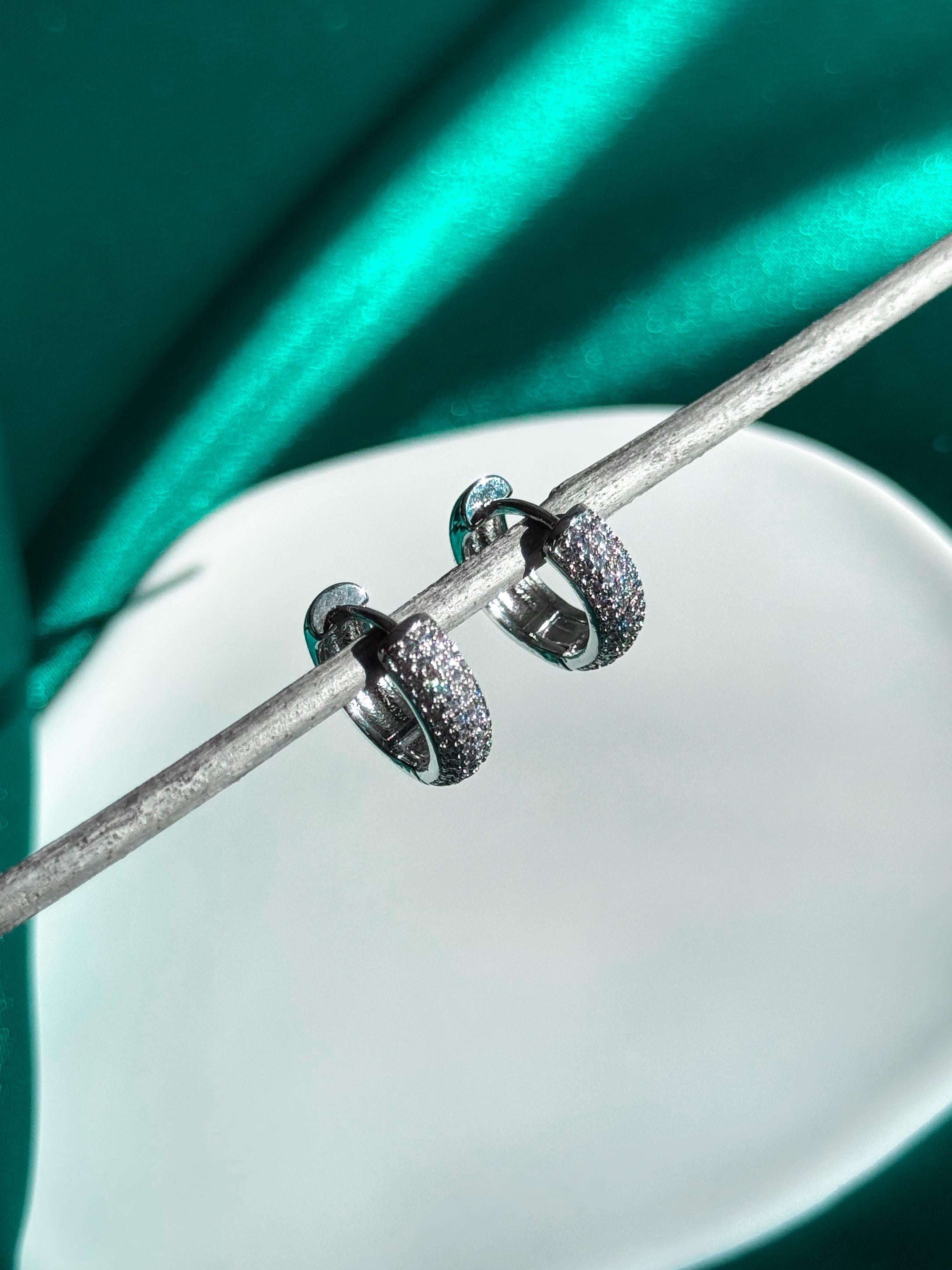 Small Huggie Hoops Earrings, Dainty Cubic Zirconia Huggies, Minimalist Summer Jewelry, Diamond CZ Huggie Earrings, Gift for Her