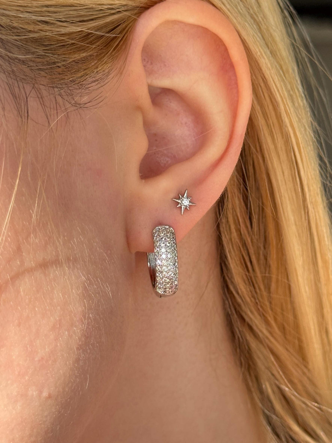 Small Huggie Hoops Earrings, Dainty Cubic Zirconia Huggies, Minimalist Summer Jewelry, Diamond CZ Huggie Earrings, Gift for Her