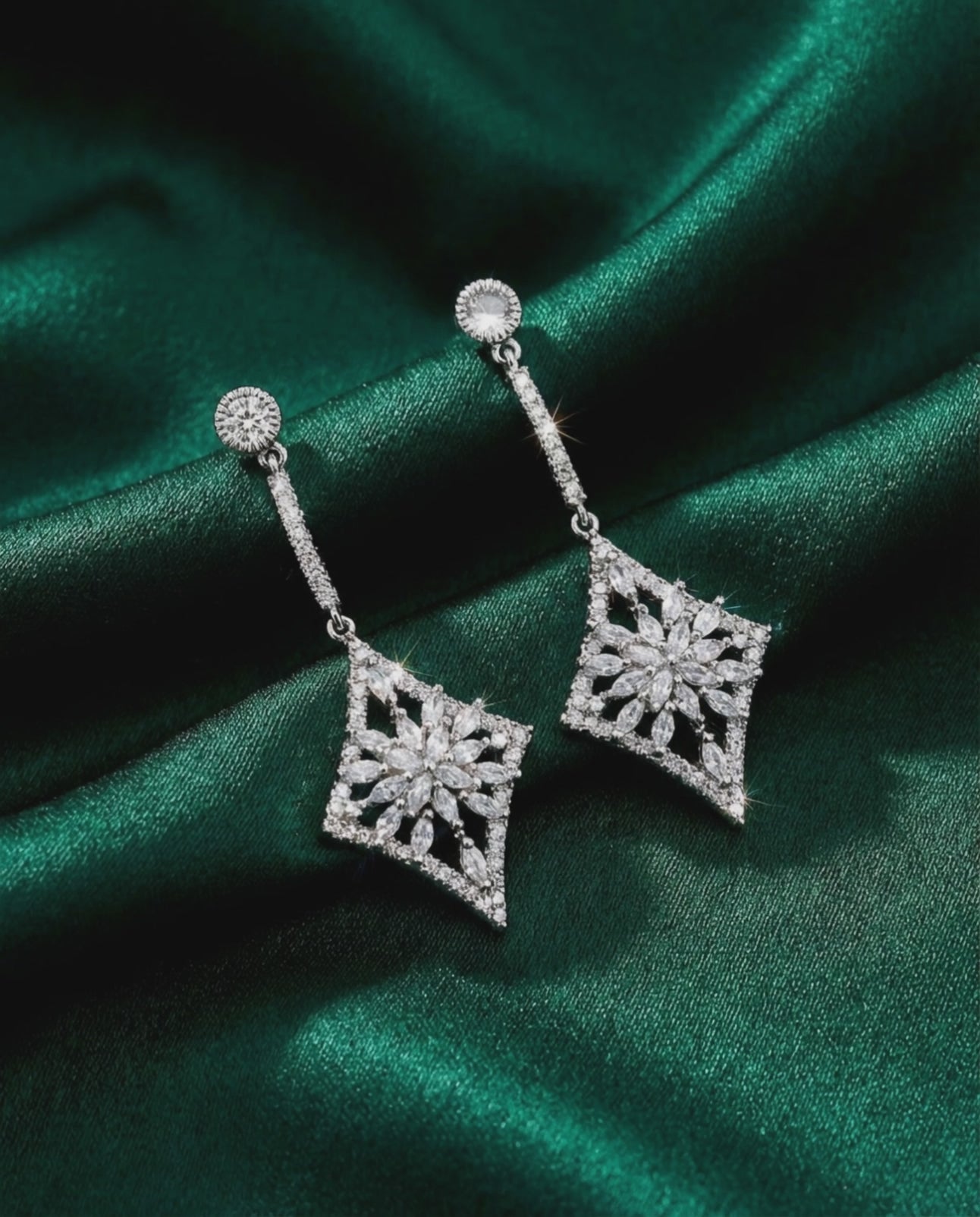 Diamond Dangle Earrings