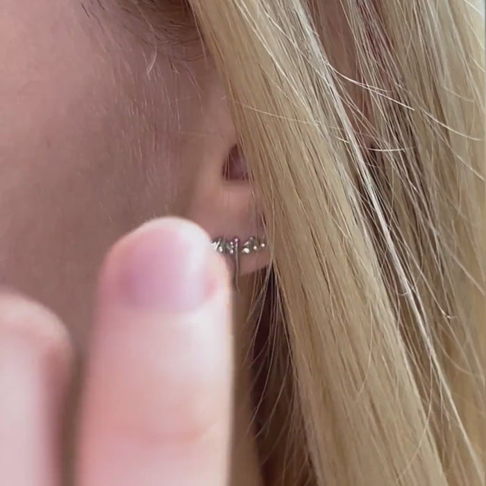 Extra Tiny Dragon Stud Earrings, Silver Dragon Earrings, Chinese Dragon Earrings, Small Dragon Stud, Flat Back Earrings, Delicate Studs