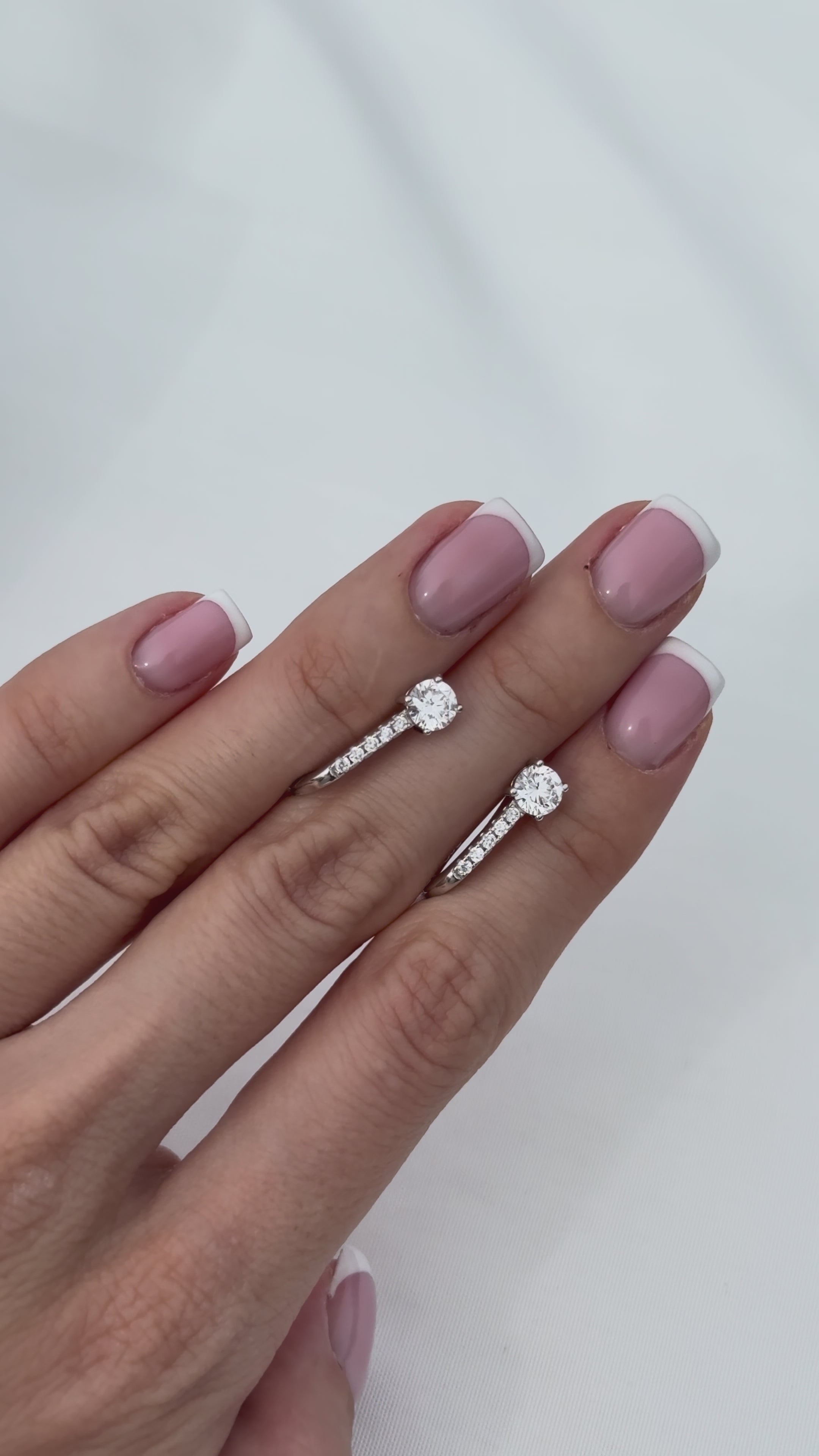 925 Sterling Silver Safety Pin Earrings with Cubic Zirconia 5mm