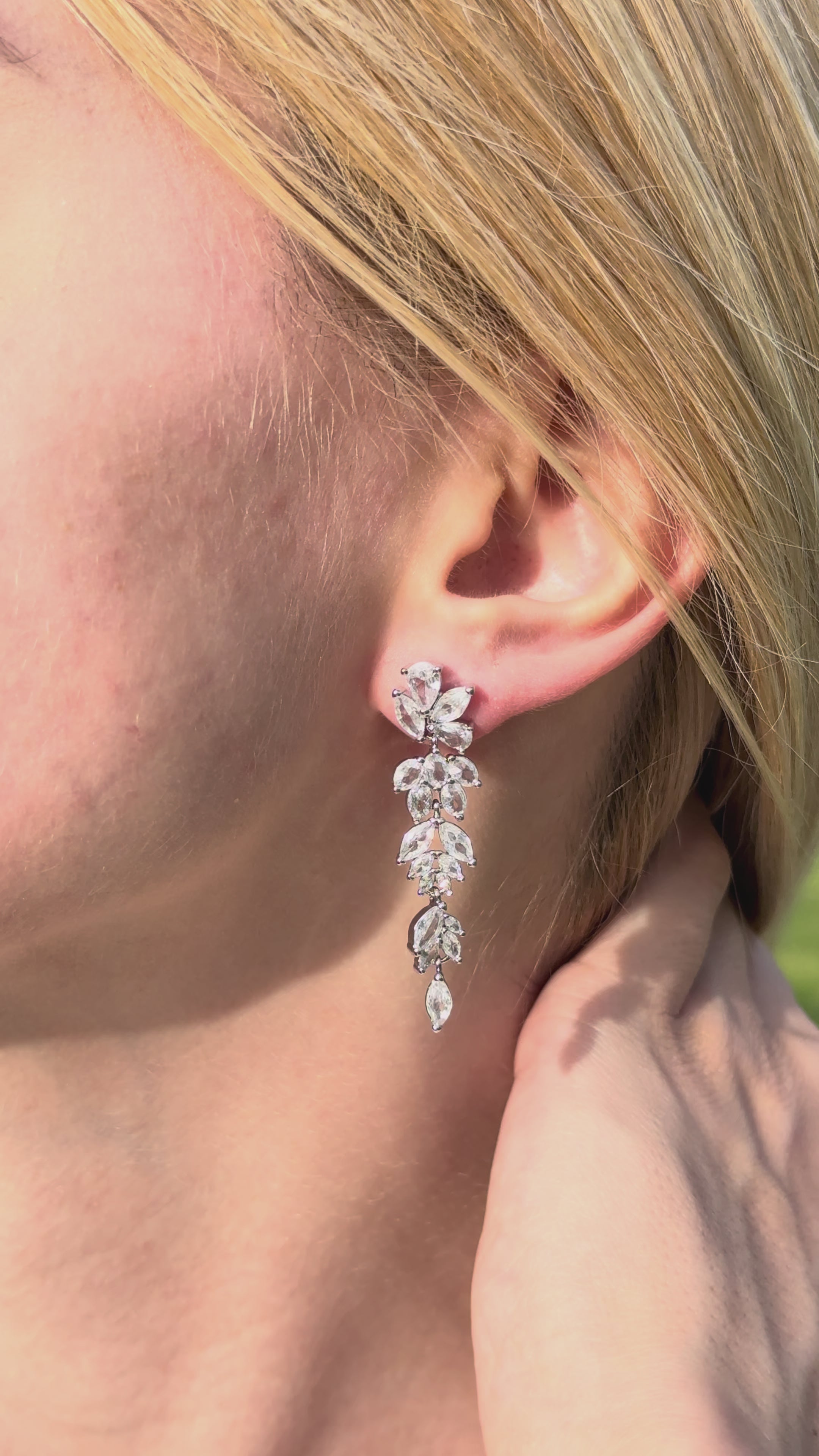 Crystal Dangle Drop Statement Earrings