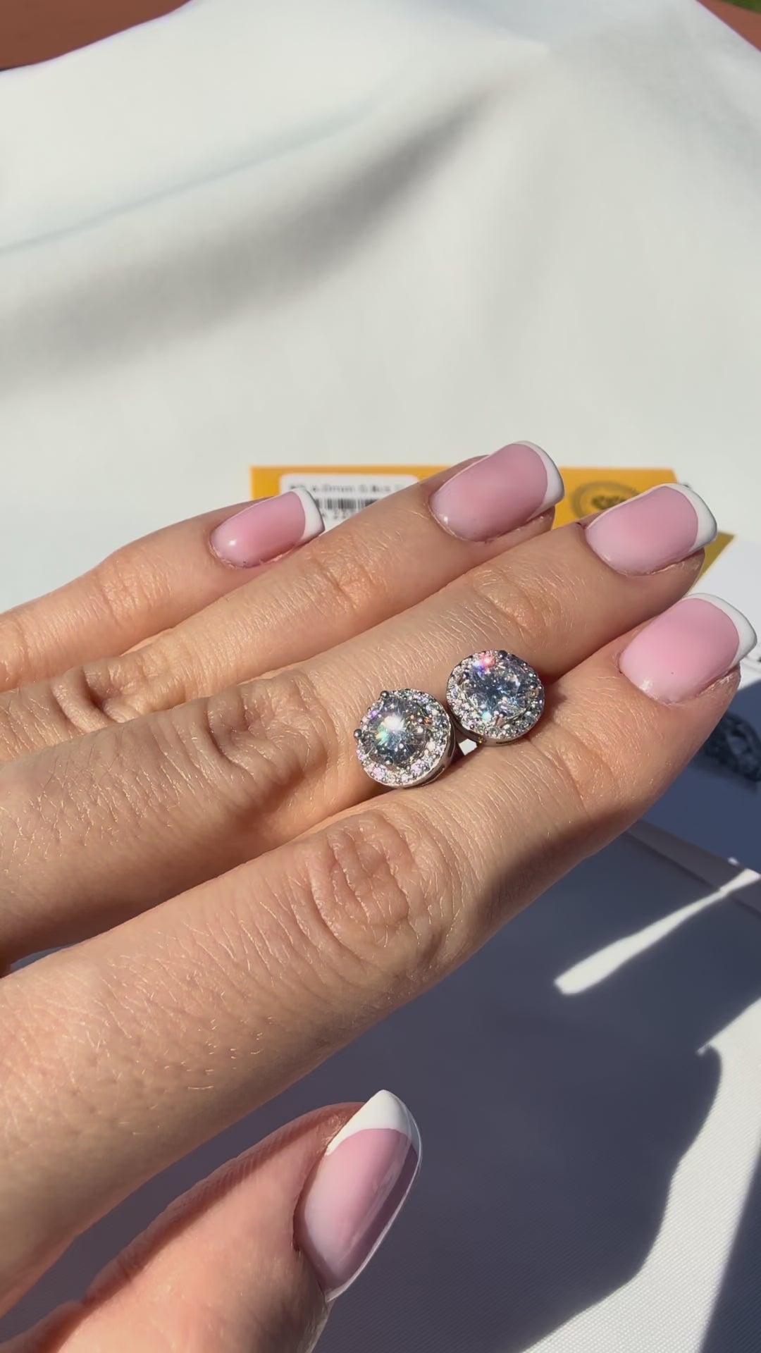 VVS1 Moissanite Earrings 925 Sterling Silver 0.8ct