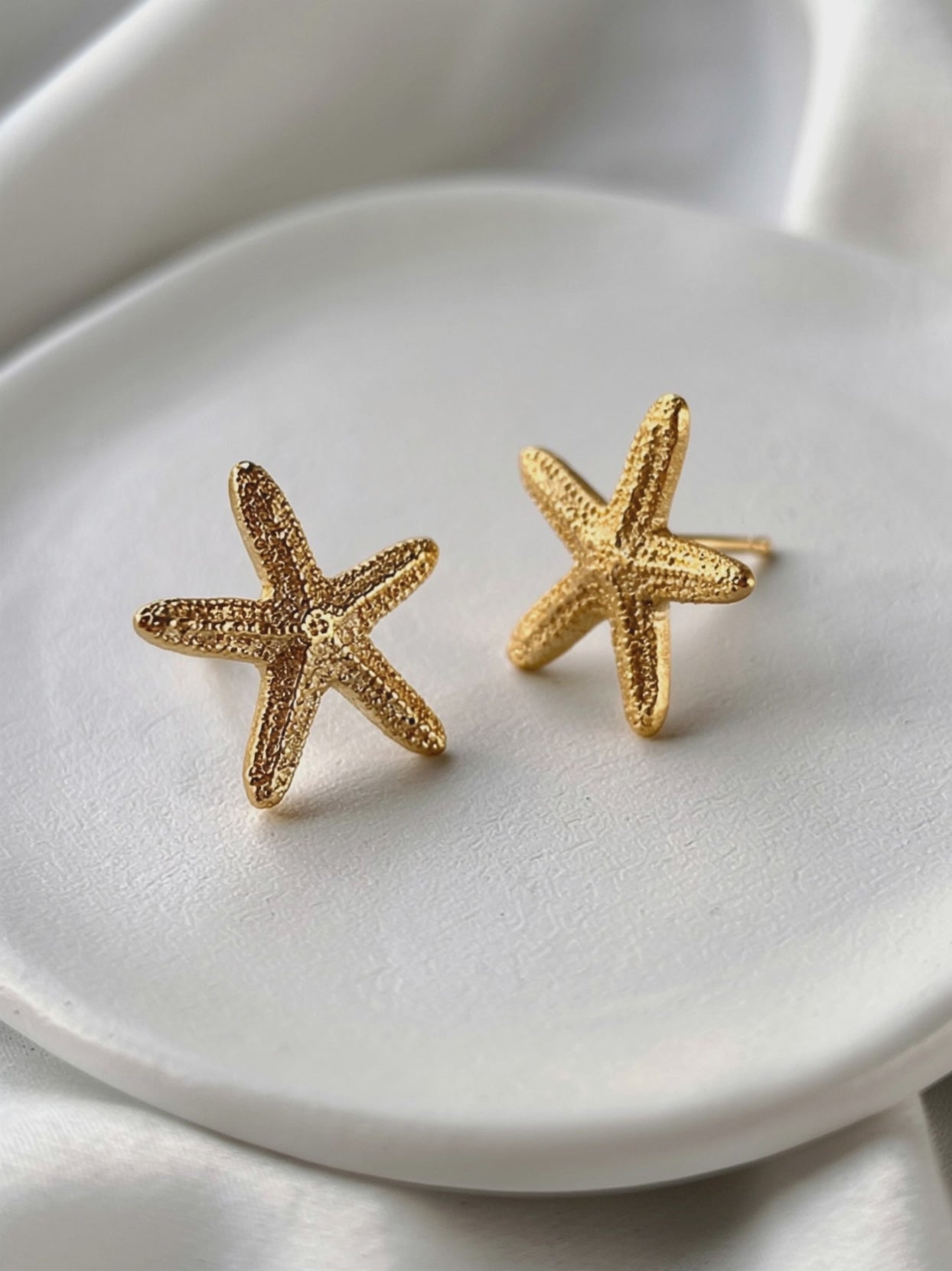 Gold Star Fish Summer Stud Earrings