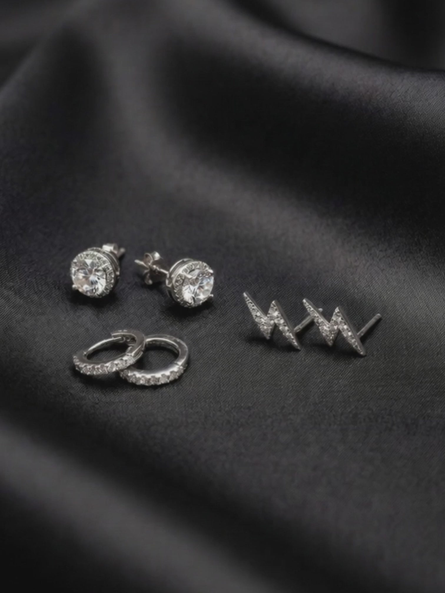 Minimalist Silver Earring Set of 3