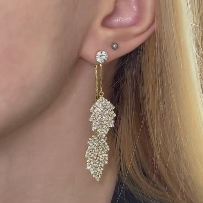 Leaf Earrings For Women Nature Inspired Jewelry Gold Dangle Earrings Elegant Gift for Her Silver Leaf Earrings Gift for Her