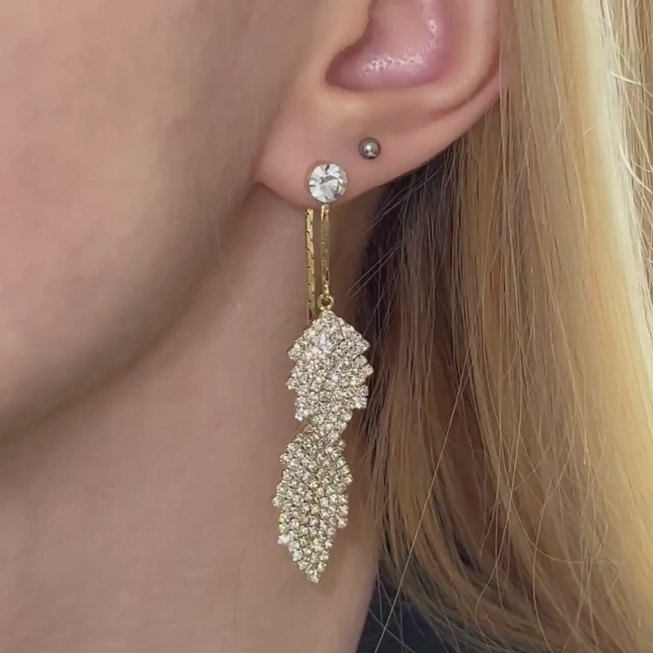 Leaf Earrings For Women Nature Inspired Jewelry Gold Dangle Earrings Elegant Gift for Her Silver Leaf Earrings Gift for Her