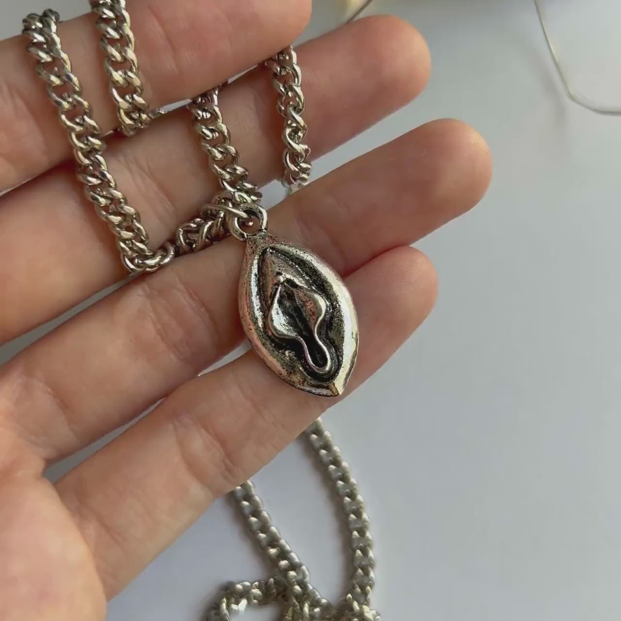 Pussy Pendant Necklace, Yoni Rose Necklace, Vulva Jewelry, Necklace for Mens, Women necklace, Female Sex Vagina Pendant, Feminist Jewelry